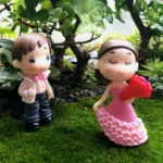 Victorian Style Wedding Marry Bride Groom Bouquet Couples Decoration Moss Micro Landscape Resin Ornaments - Image 3