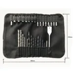 31 in1 Drill and Screwdriver Bit Set Industrial Spade Paddle Flat Wood Woodworking Boring Drill Bits with Portable Bag - Image 2