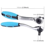 1/4 mm Inner Tetragon 72 Teeth Handle Ratchet Wrench - Image 3