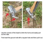 CLS-Outdoor Hexagonal Brass Brass Multi-function Nail Puller Shark Hammer - Image 7