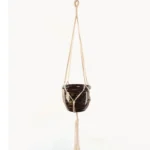 P007 Type Macrame Hanging Flower Pots Decoration Indoor Outdoor Braided Rope Hanging Planter Plant Holder