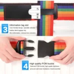 Cross Rainbow Elastic Telescopic Bag Bungee Luggage Packing Belt Travel Luggage Fixed Strap - Image 5