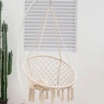 Indoor Single Cotton Rope Woven Swing Chair - Image 2