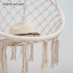 Indoor Single Cotton Rope Woven Swing Chair - Image 3