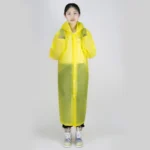 Long Sleeve Cuff Windproof Upgrade Version of One-piece Environmental Protection Transparent Raincoat Average Size - Image 2