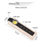 1902C 3 Lighting Mode Flashlight Rechargeable Lantern Disinfection Light UVA+UVC Antisepsis Lamp - Image 4