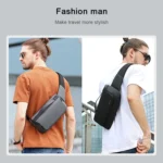 BANGE Sports Leisure Chest Bag Business Waist Bag Trendy Fashion Messenger Bag Shoulder Bag - Image 11