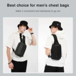 BANGE Men Fashion Men Chest Bag Outdoor Leisure Messenger Bag Waterproof Shoulder Bag - Image 12