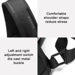 BANGE Men Fashion Men Chest Bag Outdoor Leisure Messenger Bag Waterproof Shoulder Bag - Image 5