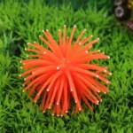 Aquarium Articles Decoration TPR Simulation Sea Urchin Ball Coral with Point, Size: S, Diameter: 7cm