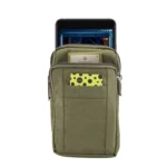 Outdoor Phone Carrying Case Pouch Nylon Crossbody Shoulder Cell Phone Holster Waist Belt Wallet Bag with Carabiner - Image 11