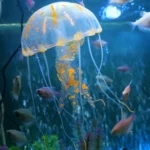 Aquarium Articles Decoration Silicone Simulation Fluorescent Sucker Jellyfish, Size: 8*20cm - Image 3