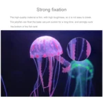 Aquarium Articles Decoration Silicone Simulation Fluorescent Sucker Jellyfish, Size: 8*20cm - Image 4