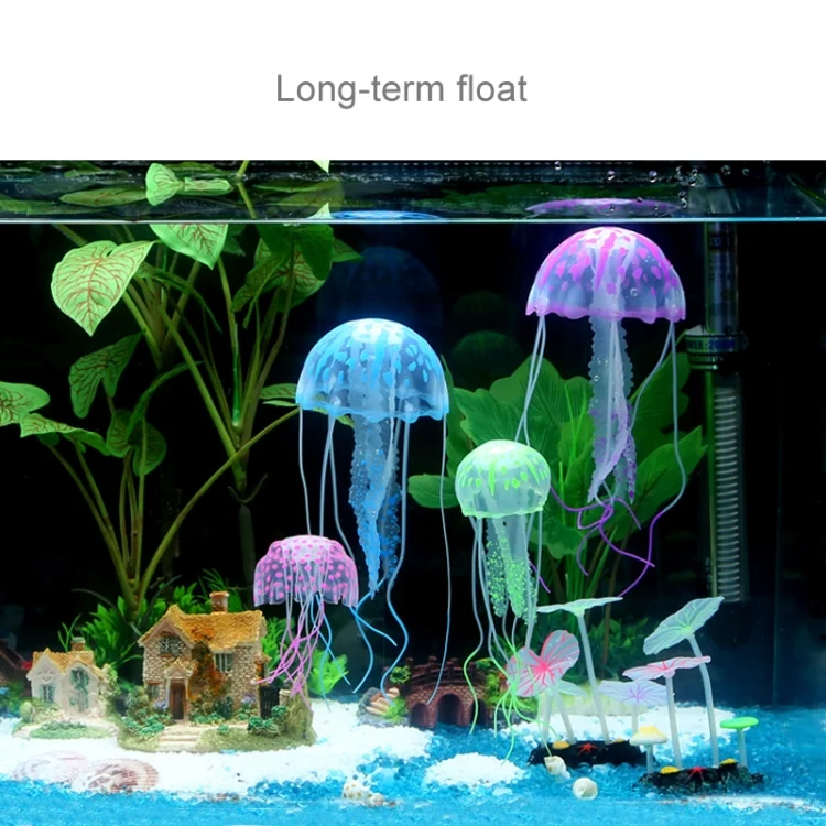 OG4692E_6.webp Aquarium Articles Decoration Silicone Simulation Fluorescent Sucker Jellyfish, Size: 8*20cm - Image 8