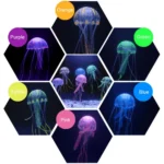 Aquarium Articles Decoration Silicone Simulation Fluorescent Sucker Jellyfish, Size: 8*20cm - Image 2