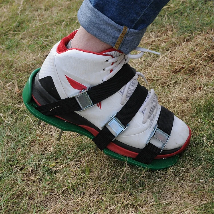 OG5083B_8.webp Garden Lawn Garden Tools Grass Ripper Spiked Shoes with 6 Metal Buckles - Image 9