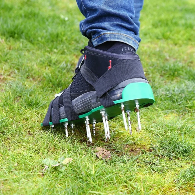 OG5085B_6.webp Garden Lawn Garden Tools Grass Ripper Spiked Shoes with 8 Metal Buckles - Image 7
