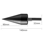Household Domestic Woodcutter Drill Electric Wooden Split Cone Drill 42mm Square Shank - Image 3