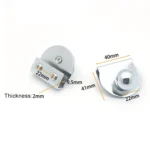 Zinc Alloy Bright Open Hole Free Glass Cabinet Door Handle, Size: L - Image 3