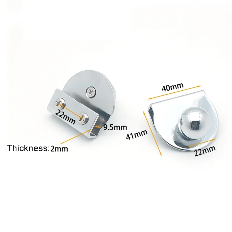 OG5659_2.webp Zinc Alloy Bright Open Hole Free Glass Cabinet Door Handle, Size: L - Image 3