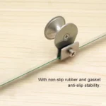 Stainless Steel Wire Drawing Open Hole Free Glass Cabinet Door Handle, Size: S - Image 4