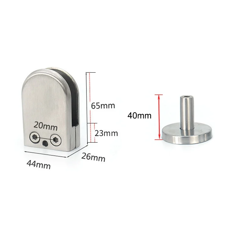 OG5669_2.webp 201 Stainless Steel Glass Fish Mouth Support Rod Fixing Clip with 14x40mm Rod, Specification: L - Image 3