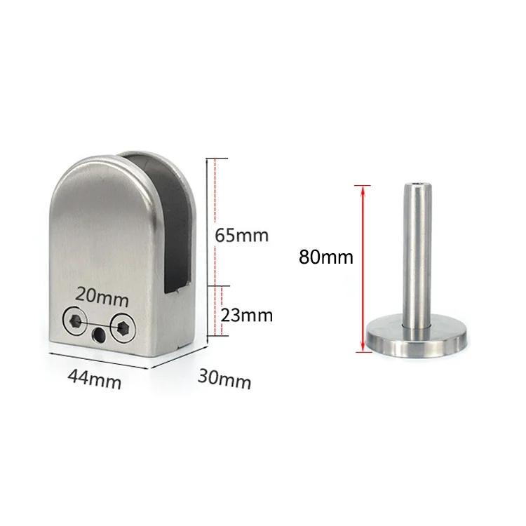 OG5675_2.webp 201 Stainless Steel Glass Fish Mouth Support Rod Fixing Clip with 14x80mm Rod, Specification: XL - Image 3