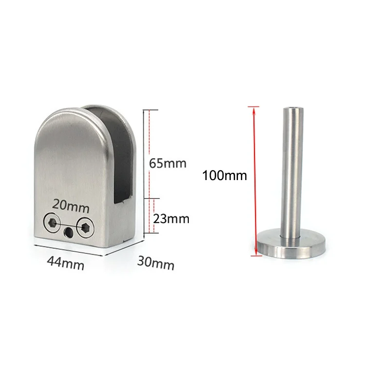 OG5676_2.webp 201 Stainless Steel Glass Fish Mouth Support Rod Fixing Clip with 14x100mm Rod, Specification: XL - Image 3