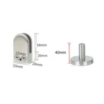 201 Stainless Steel Glass Fish Mouth Support Rod Fixing Clip with 14x40mm Rod, Specification: S - Image 3