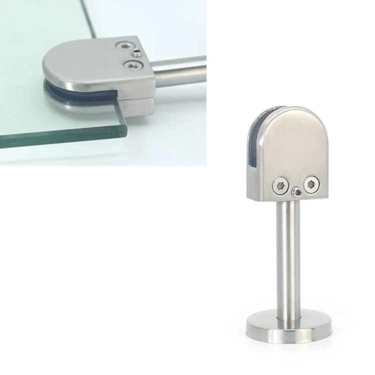 304 Stainless Steel Glass Fish Mouth Support Rod Fixing Clip with 14x60mm Rod, Specification: L
