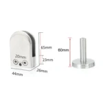 304 Stainless Steel Glass Fish Mouth Support Rod Fixing Clip with 14x60mm Rod, Specification: L - Image 3