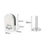 304 Stainless Steel Glass Fish Mouth Support Rod Fixing Clip with 14x80mm Rod, Specification: L - Image 3