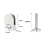 304 Stainless Steel Glass Fish Mouth Support Rod Fixing Clip with 14x100mm Rod, Specification: L - Image 3