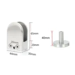 304 Stainless Steel Glass Fish Mouth Support Rod Fixing Clip with 14x40mm Rod, Specification: XL - Image 3