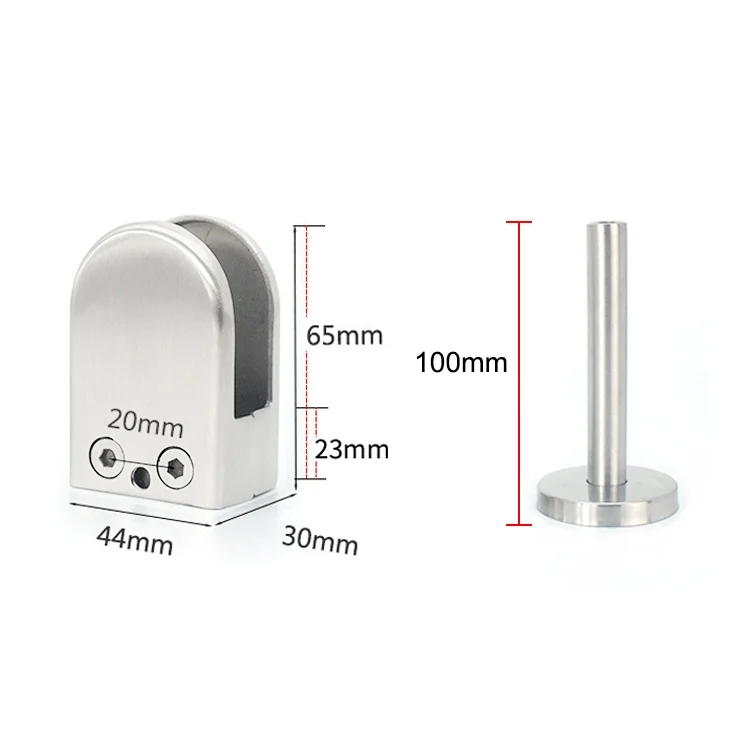 OG5952_2.webp 304 Stainless Steel Glass Fish Mouth Support Rod Fixing Clip with 14x100mm Rod, Specification: XL - Image 3