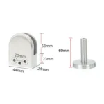 304 Stainless Steel Glass Fish Mouth Support Rod Fixing Clip with 14x60mm Rod, Specification: M - Image 3