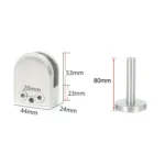 304 Stainless Steel Glass Fish Mouth Support Rod Fixing Clip with 14x80mm Rod, Specification: M - Image 3