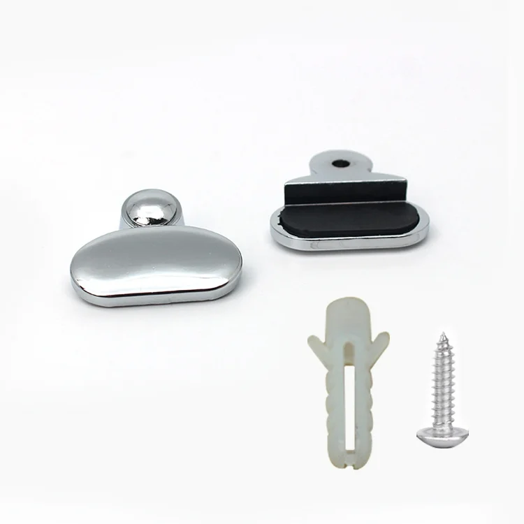 OG6005_2.webp 10 PCS Oval Glass Mirror Holder Buckle Fixing Accessories with Screw & Rubber Plug - Image 3