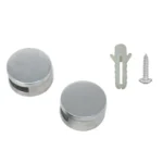 10 PCS Circular Glass Mirror Holder Buckle Fixing Accessories with Screw & Rubber Plug - Image 4