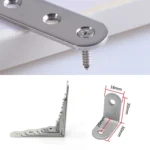50pcs Stainless Steel 90 Degree Angle Bracket,Corner Brace Joint Bracket Fastener Furniture Cabinet Screens Wall (30mm) - Image 3