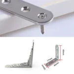 10pcs Stainless Steel 90 Degree Angle Bracket,Corner Brace Joint Bracket Fastener Furniture Cabinet Screens Wall (40mm) - Image 3
