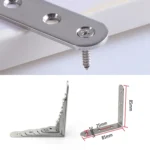 2pcs Stainless Steel 90 Degree Angle Bracket,Corner Brace Joint Bracket Fastener Furniture Cabinet Screens Wall (85mm) - Image 3