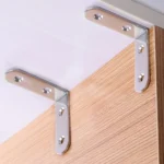 2pcs Stainless Steel 90 Degree Angle Bracket,Corner Brace Joint Bracket Fastener Furniture Cabinet Screens Wall (125mm) - Image 6