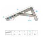 2 PCS 10 inch Billy Wall-mounted Foldable Stainless Steel Spring Storage Shelf for Dining Table - Image 4