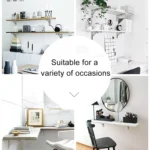 2 PCS 10 inch Billy Wall-mounted Foldable Stainless Steel Spring Storage Shelf for Dining Table - Image 7