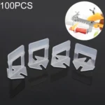 100 PCS 1.5mm Tile Leveling System Clips Kit Wall Floor Tile Spacer Tiling Tool for Paving Locator Tool OG6480