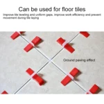 100 PCS 1.0mm Lengthen Tile Leveling System Clips Kit Wall Floor Tile Spacer Tiling Tool - Image 7
