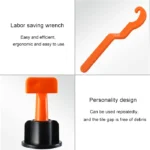 50 PCS Leveler Clip Leveling Device Paving Tile Positioning Aids - Image 4