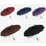 Automatic Lightweight Portable Three Folding Waterproof Anti-UV Umbrella - Image 2