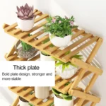 4-Layer Balcony Living Room Collapsible Solid Wood Flower Stand Potted Planting Shelves, Length: 50cm - Image 3